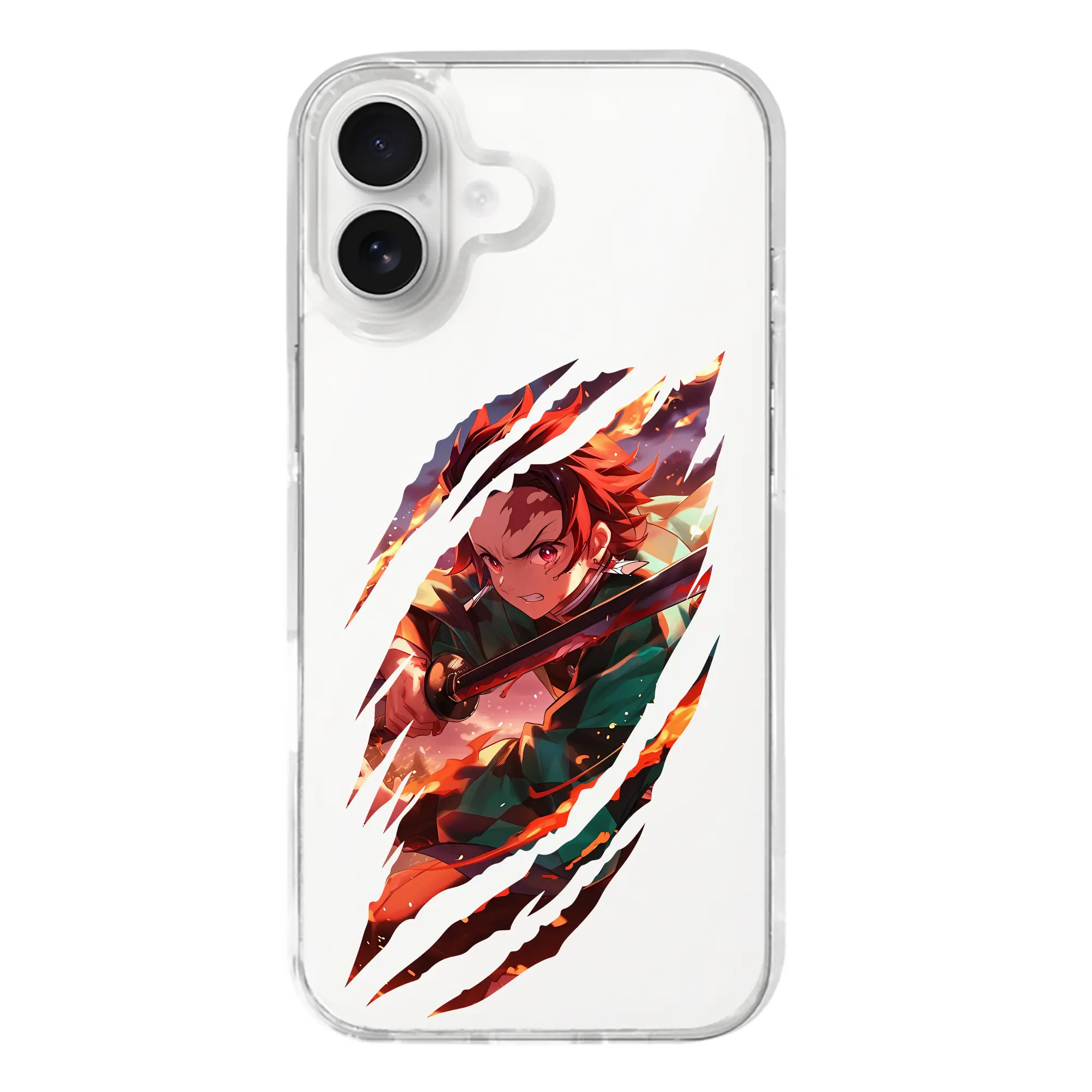 鬼滅の刃 グッズ,竈門 炭治郎 - iPhone 17シリーズ 透明スマホケース – 薄型・耐衝撃・精密フィット保護カバー